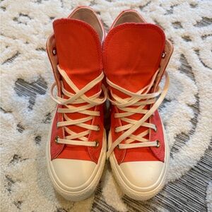 Converse Coral High-Tops size 6 - NWOT